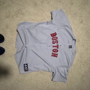 Boston Red Sox Gray Majestic Baseball Jersey